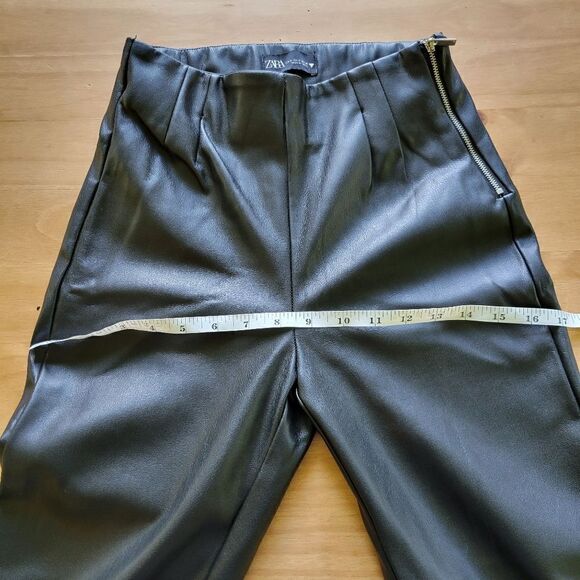Zara Blogger Fave Faux Leather Pleated High Rise Pants - Picture 13 of 13
